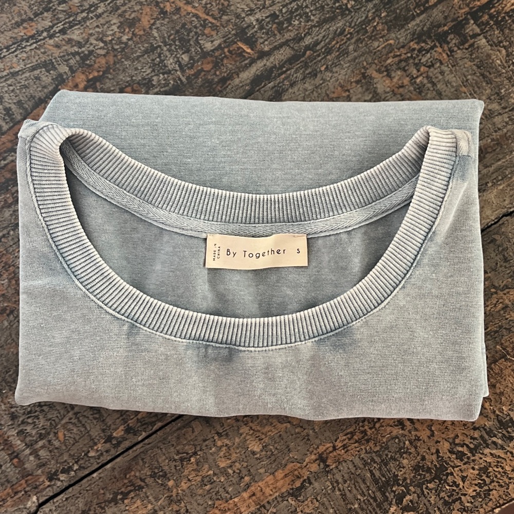 🟠NWY BY TOGETHER Sleeveless Relaxed Fit Muscle Tee in Washed Gray SMALL - Picture 5 of 5